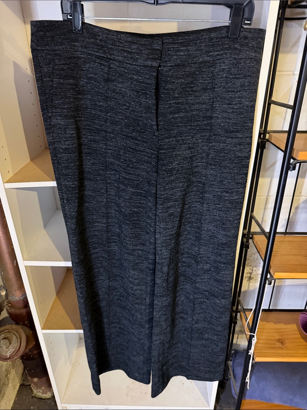LOFT Dark Gray Wide-Leg Pants